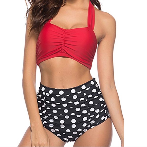 high waisted retro bathing suits